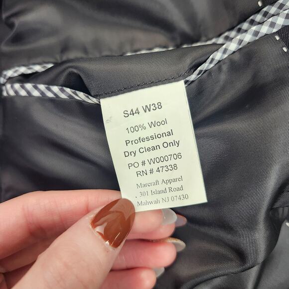 Tommy Hilfiger Mens Suit Jacket Notch Lapel Black Blazer size S44 W38 - Picture 8 of 14